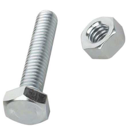 HEX BOLTS DEXZON 5/16INX1-1/4IN STEEL 0.5KG WH