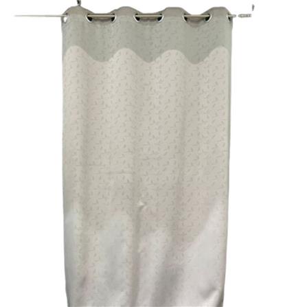 HLS CURTAIN EYELET LEAF 140X250 GRAY