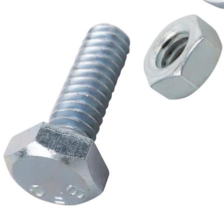 HEX BOLTS DEXZON 1/4INX3/4IN STEEL 0.5KG WH