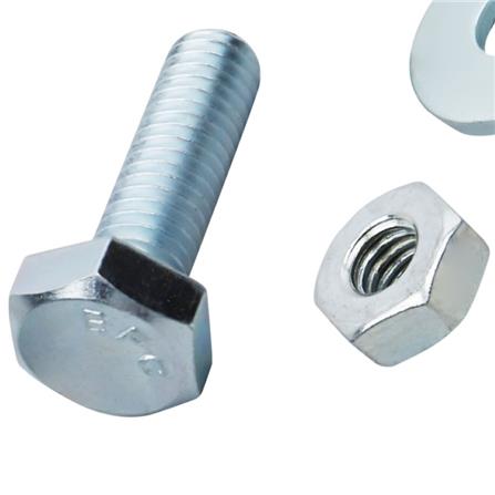 HEX BOLTS DEXZON 3/8INX1-1/4IN STEEL 0.5KG WH