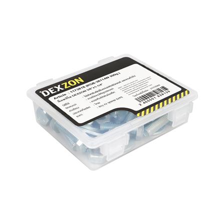 HEX BOLTS DEXZON 3/8INX1-1/4IN STEEL 0.5KG WH