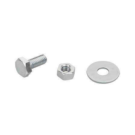 HEX BOLTS DEXZON 3/8INX1IN STEEL 0.5KG WH