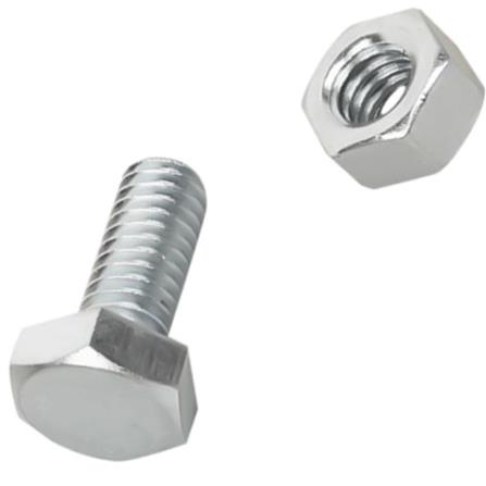 HEX BOLTS DEXZON 3/8INX1IN STEEL 0.5KG WH