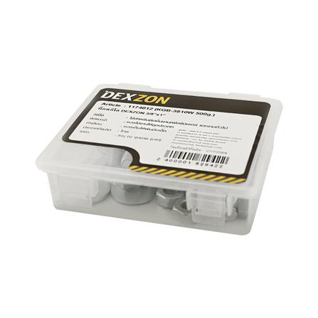 HEX BOLTS DEXZON 3/8INX1IN STEEL 0.5KG WH