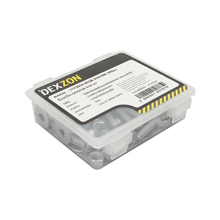 HEX BOLTS DEXZON 5/16INX1IN WHITE 0.5KG WH