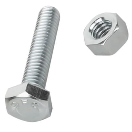 HEX BOLTS DEXZON 5/16INX1-1/2IN STEEL 0.5KG WH
