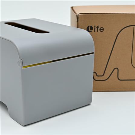 ELEPHANT TISSUE BOX COSSY PLUS  23.5CM CP-Y0373 GREY/YELLOW