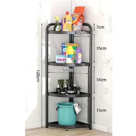 FOLDING METAL SHELF BLACK 120CM