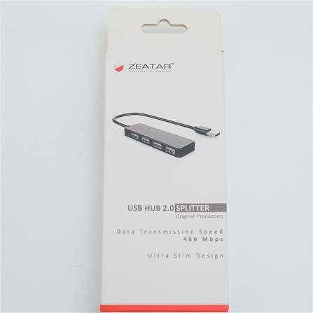 4 PORT USB HUB LED ZUH9224 ZEATAR BLACK
