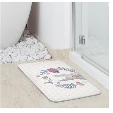 HLS DIATOMITE MAT RABBIT 39X60CM GREY