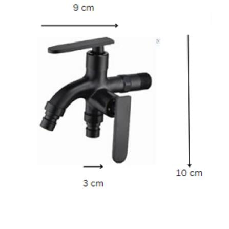 CABANA 2-WAY WALL TAP CB2514-BLACK MBK