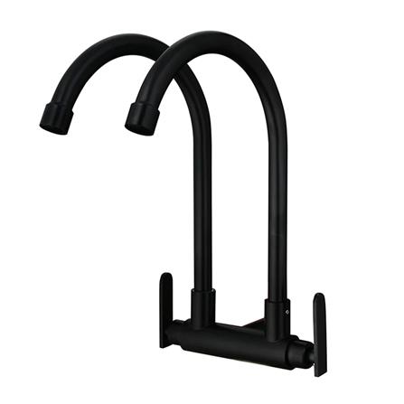 CABANA SINK FAUCET WALL MOUNTED FLEXIBLE HEAD CB2548SS-BLACK