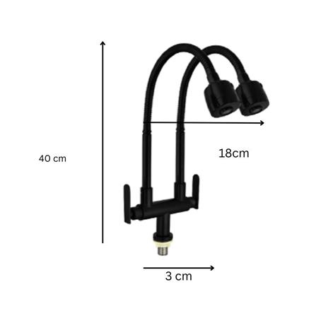 CABANA SINK FAUCET PILLAR MOUNTED CB2545SS-BLACK MBK (PDCCX)