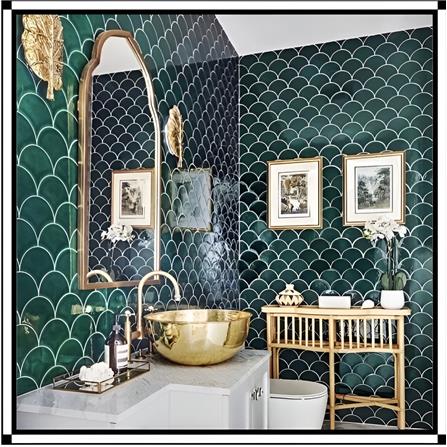 GNG MOSAIC 25X24.5CM EMERALD BL-DE11