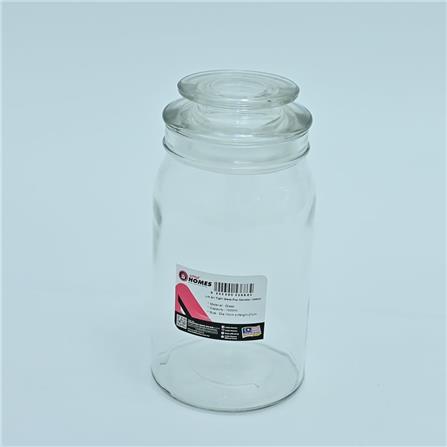 LITTLE HOMES AIR TIGHT GLASS POP CANISTER 1000ML LH6864