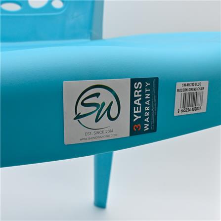 SWI PLASTIC CHAIR DINING MODERN M178C BLUE