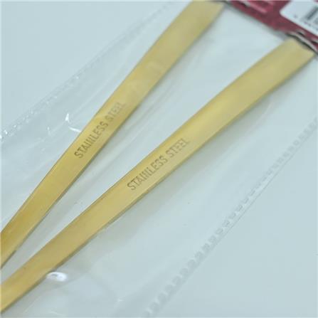 SHUTO LUXORY STAINLESS STEEL GOLD TABLE SPOON 2PC CT-38-1