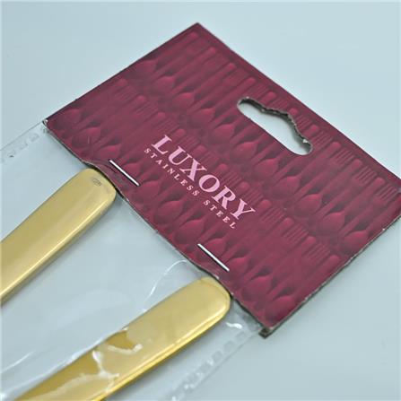 SHUTO LUXORY STAINLESS STEEL GOLD TABLE SPOON 2PC CT-38-1