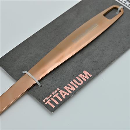 FACKELMANN TITANIUM PLATED LADLE SLOTTED TURNER COPPER COLOR -682225