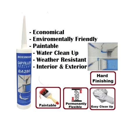 BOSSMAN   WHITE  ACRYLIC SEALANT