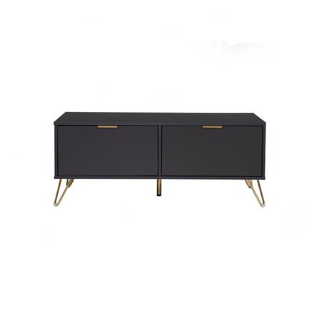 NUHOOM VOLOS COFFEE TABLE IN GOLD COLOUR METAL LEG, BLACK COLOUR TOP