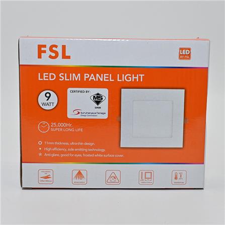 DOWNLIGHT 4" 9W PANEL SQ CW FSL ACRYLIC COOL WHITE 4" SQUARE