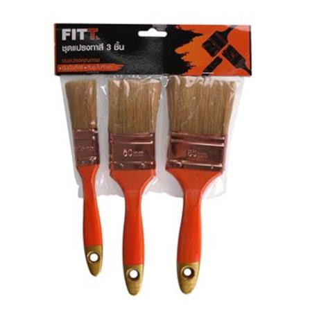 MATALL SYNTHELIC FIBERBRUSH SET 1,2,2.5" (BROWN)