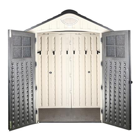 STORAGE SHED WITH OPAQUE TOP PANELS SPRING EVEREST N1B1 197X129CM