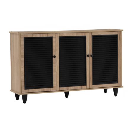 NUHOOM SHOES CABINET ALMO 3 DOOR SONOMA OAK