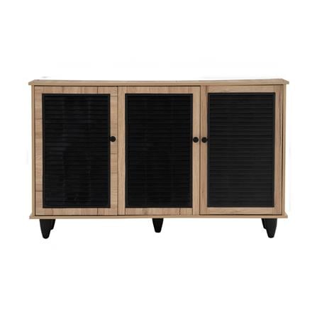NUHOOM SHOES CABINET ALMO 3 DOOR SONOMA OAK