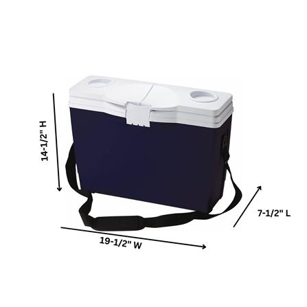 RUBBERMAID 14 CAN 2LITER BRIEFCASE COOLER FE1800104 BLUE
