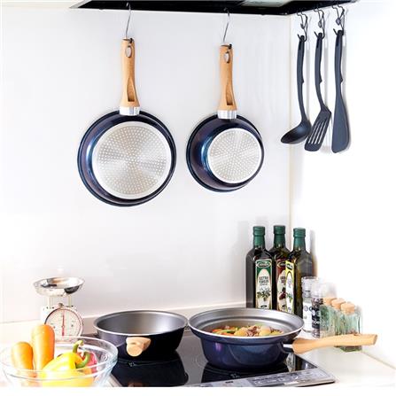 AIMEDIA JAPAN SAUCE POT IH DIAMOND 24cm GLITTER MIDNIGHT BLUE