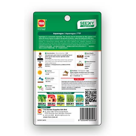 TRIO SEEDIY ASPARAGUS SEED