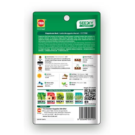 TRIO SEEDIY CAPSICUM RED SEED
