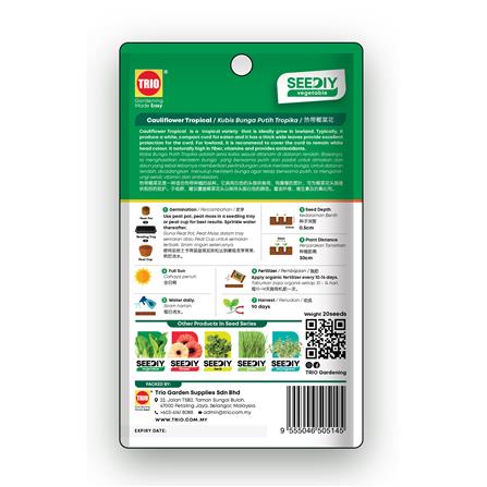 TRIO SEEDIY CAULIFLOWER TROPICAL SEED