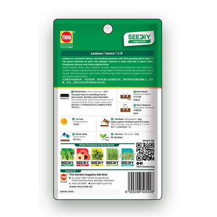 TRIO SEEDIY LETTUCE SEED