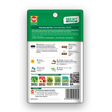 TRIO SEEDIY PAK CHOY NAI PAK SEED