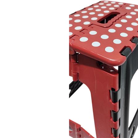 FURDINI BATHROOM FOLDABLE STOOL UNO-L RED/BLACK H45XW40.50XD35 CM