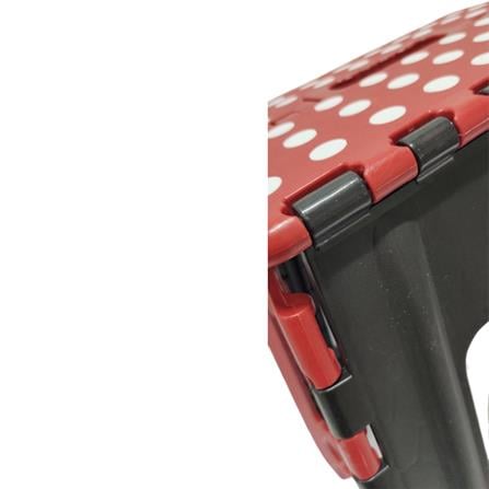 FURDINI BATHROOM FOLDABLE STOOL UNO-L RED/BLACK H45XW40.50XD35 CM