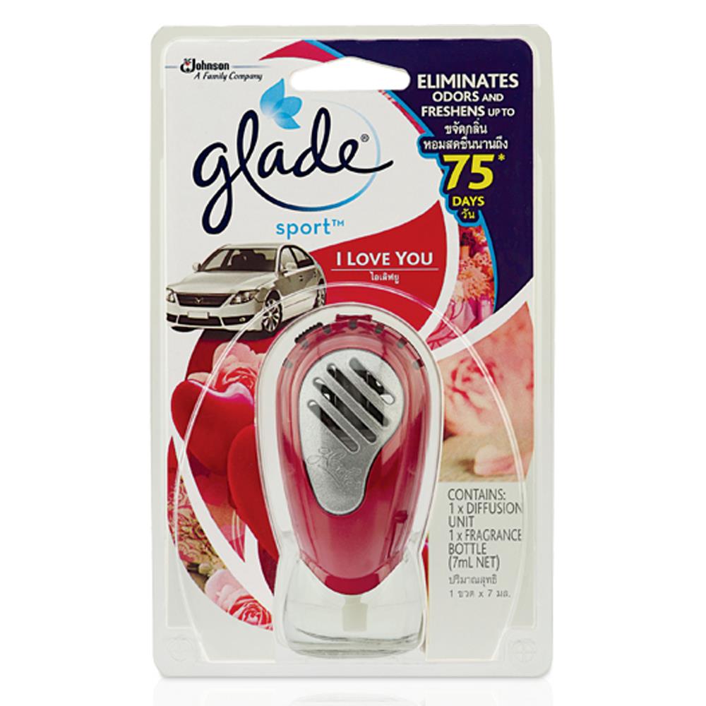 GLADE SPORT CAR AIR FRESHENER 7ML I LOVE YOU