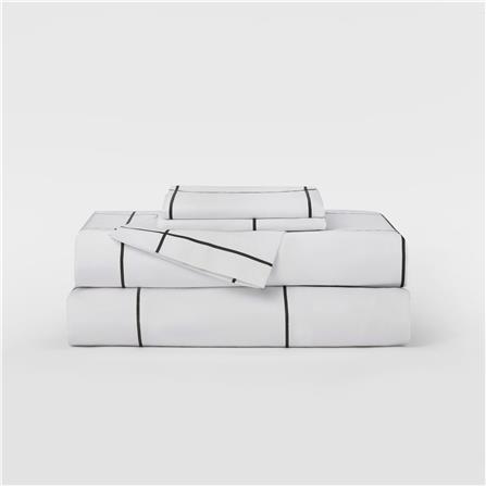 NORDIC HOME BED SHEET LUXE SATEEN QUEEN 100102 WHITE