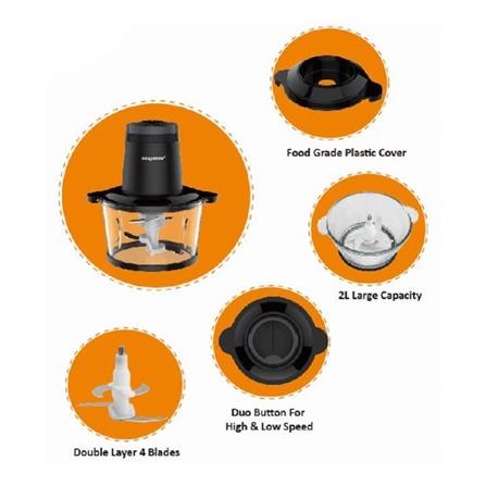 HANABISHI FOOD CHOPPER HA3399C 300WATT 2.0LITER GLASS