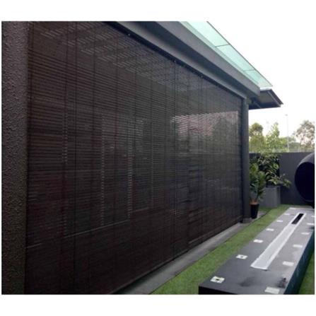 OUTDOOR WOODEN BLIND 4X7 FT V/B - WALNUT