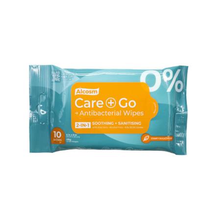ALCOSM ANTIBACTERIAL WIPES 10 SHEETS