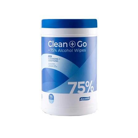 ALCOSM 75 PERCENT ALCOHOL WIPES 75 SHEETS CANISTER