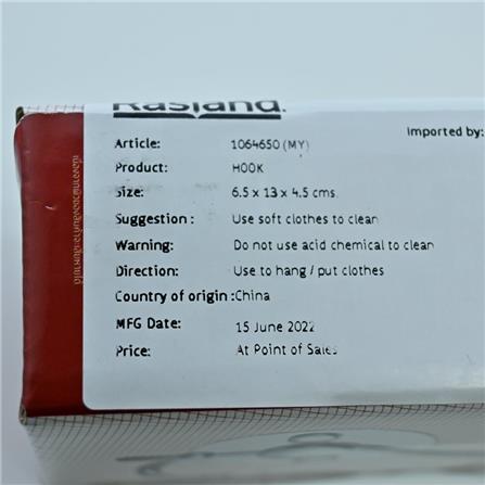 HOOK RA CHROME-HASTING CHROME