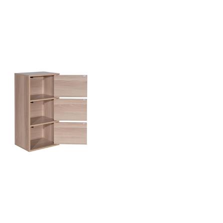 OPEN SHELF 3TIER DOORS FINN WHITE OAK