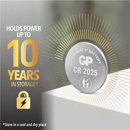 GP LITHIUM CELL BATTERY CR2025 CARD 1