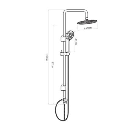 RASLAND RAIN SHOWER RA SS34RAIN STAINLESS STEEL