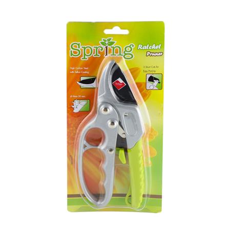 RATCHET PRUNERE SHEARS SPRING DGH2501 8INCH STEEL GREEN